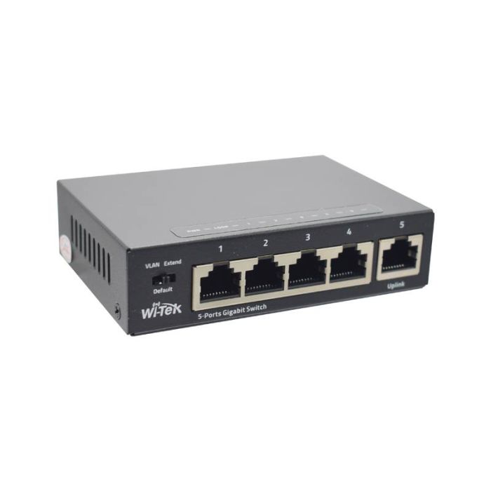 Switch WITEK 4 Ports RJ45 100/1000Mbps avec Uplink