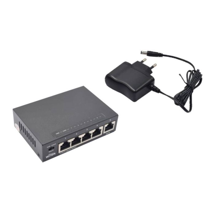 Switch WITEK 4 Ports RJ45 100/1000Mbps avec Uplink