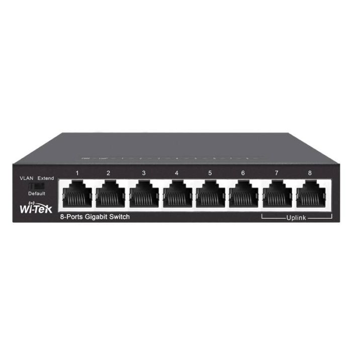 Switch WI-SG108V2 Witek 6 Ports RJ45 Gigabit + 2 Ports Uplink RJ45 Gigabit