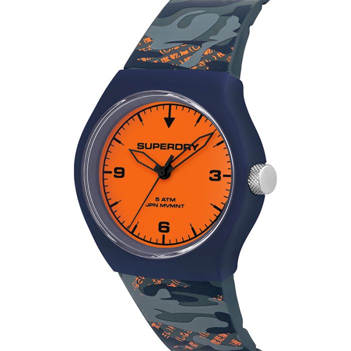 Montre UNISEX SUPERDRY - Camouflage Orange & Gris (SYG-296UO)