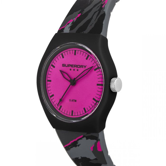 Montre Femme SUPERDRY - Camouflage Rose & Gris (SYL-270BP)