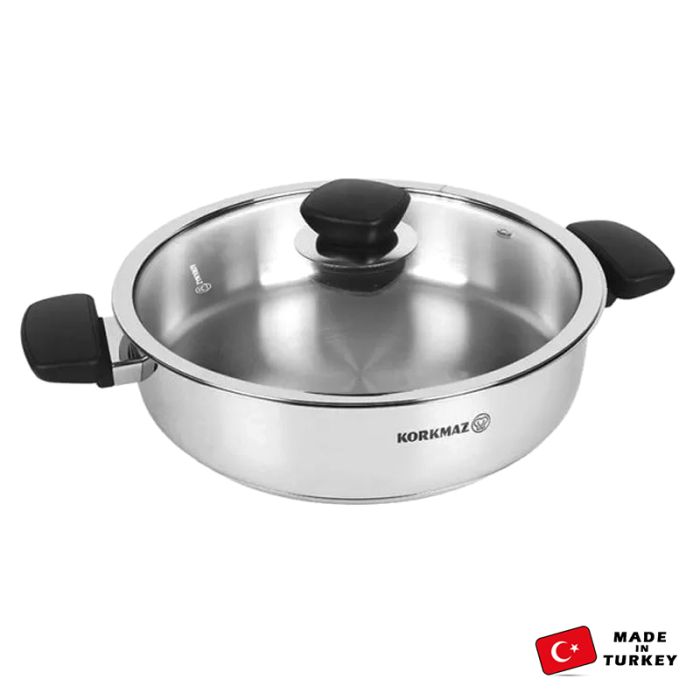 Sauteuse KORKMAZ KAPPA 24 x 6.5 CM - Inox