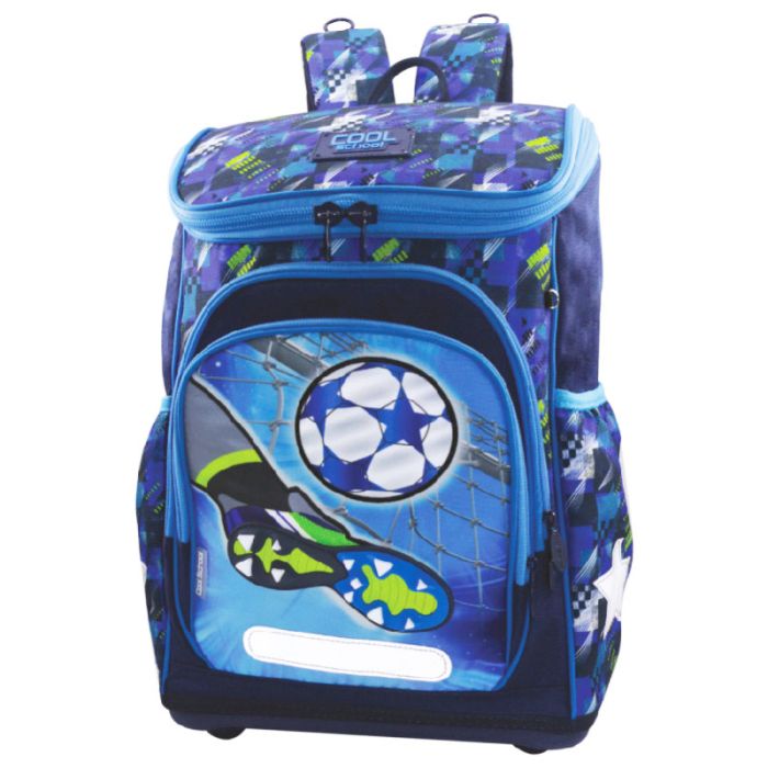 Sac à Dos Primaire COOL SCHOOL Ergo Football Taille M Pour Garçon - Bleu