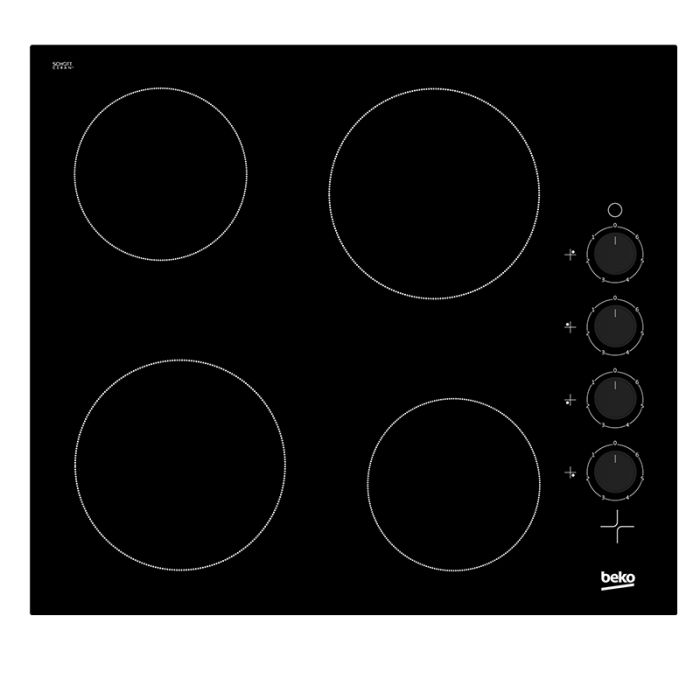 Plaque De Cuisson Encastrable Électrique BEKO HIC64100 4Feux 60cm - Noir