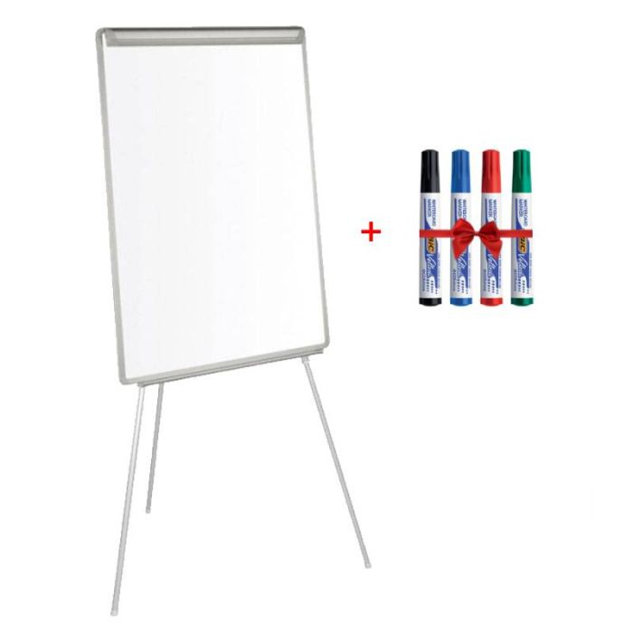 Tableau Blanc Magnétique Chevalet 70 x 100 Cm