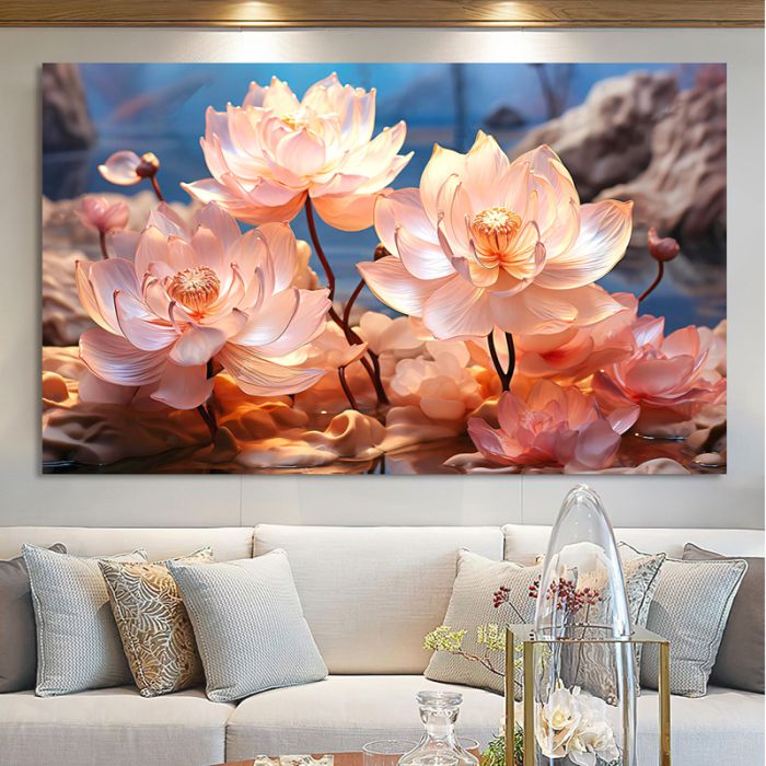 Tableau De Décoration 120 x 80 cm Fleurs (BY31-T02)