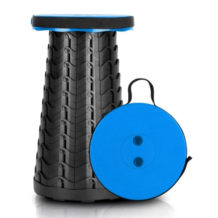 Tabouret Pliant Télescopique Portable - Bleu