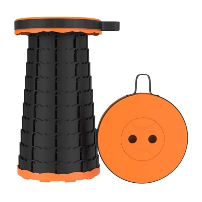 Tabouret Pliant Télescopique Portable - Orange