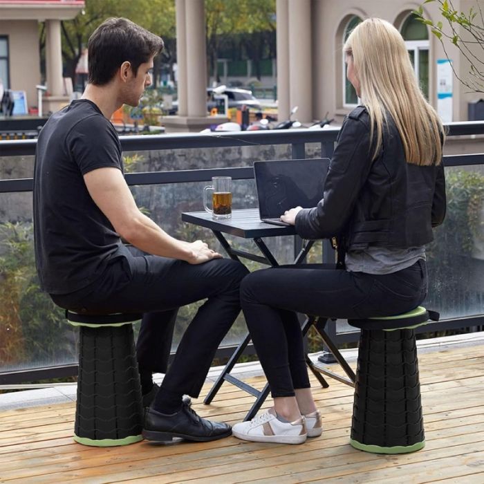 Tabouret Pliant Télescopique Portable - Vert