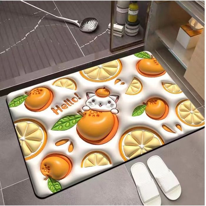 Tapis De Salle De Bain Antidérapant 3D Hello