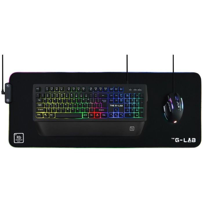 Tapis De Souris Gamer G-LAB RUBIDIUM XXL RGB - Noir