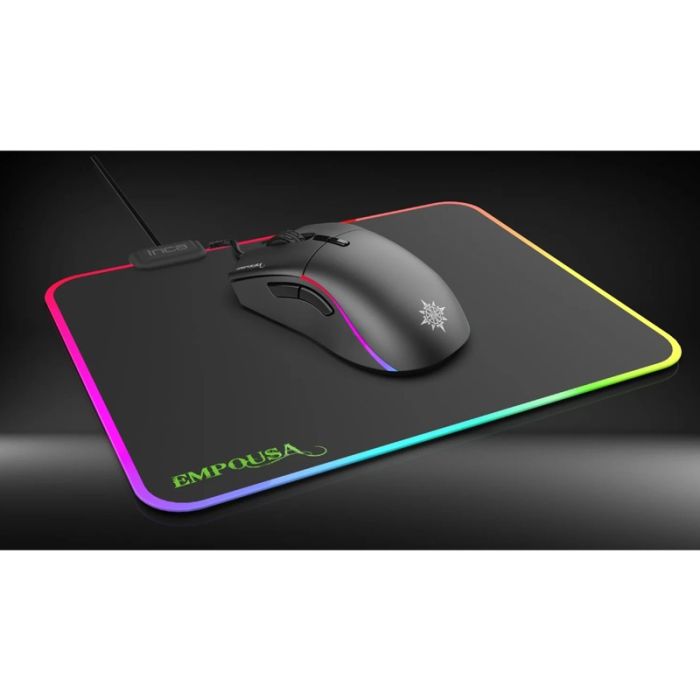 Tapis De Souris Gamer INCA IMP-024 RGB - Noir