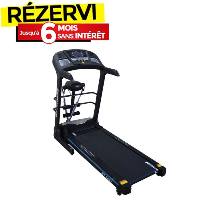 Tapis Roulant BT FITNESS BT500 + Avec Plaque Vibrante - Noir&Bleu