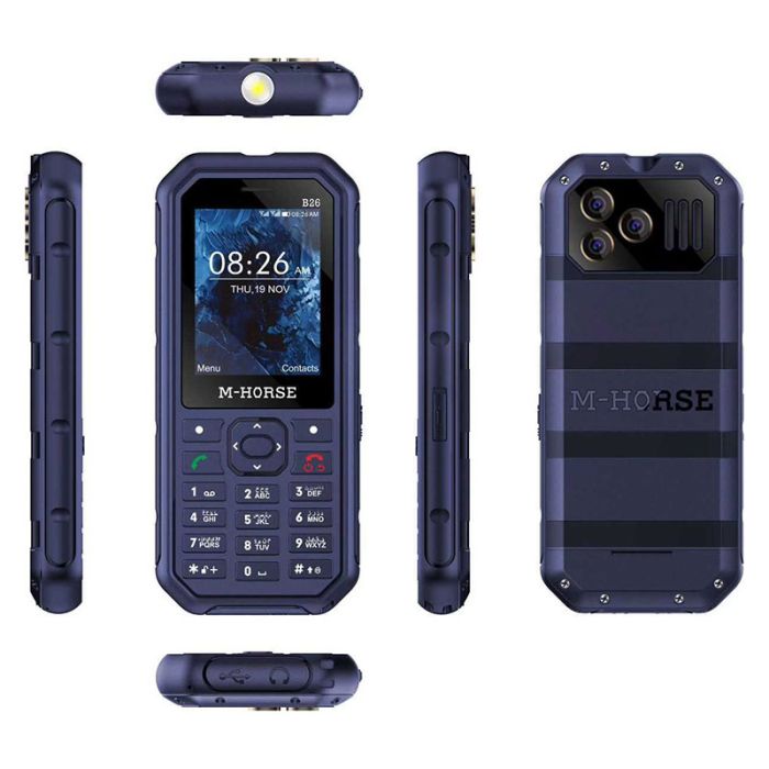 Téléphone Portable M-HORSE B26 - Bleu