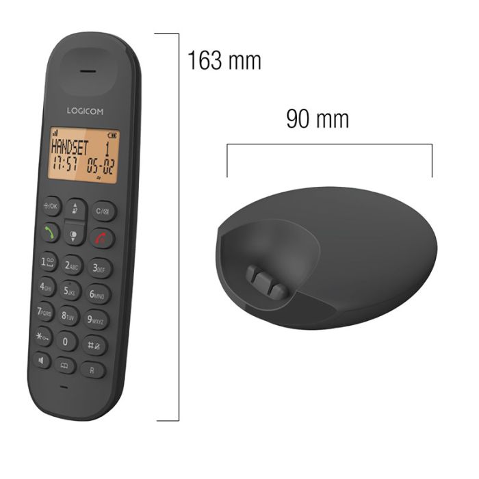 Téléphone Sans Fil DECT LOGICOM Iloa 250 Duo - Noir