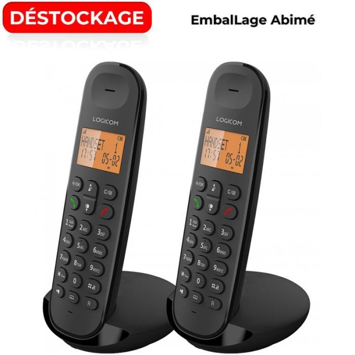 Téléphone Sans Fil DECT LOGICOM ILOA250 Duo - Noir