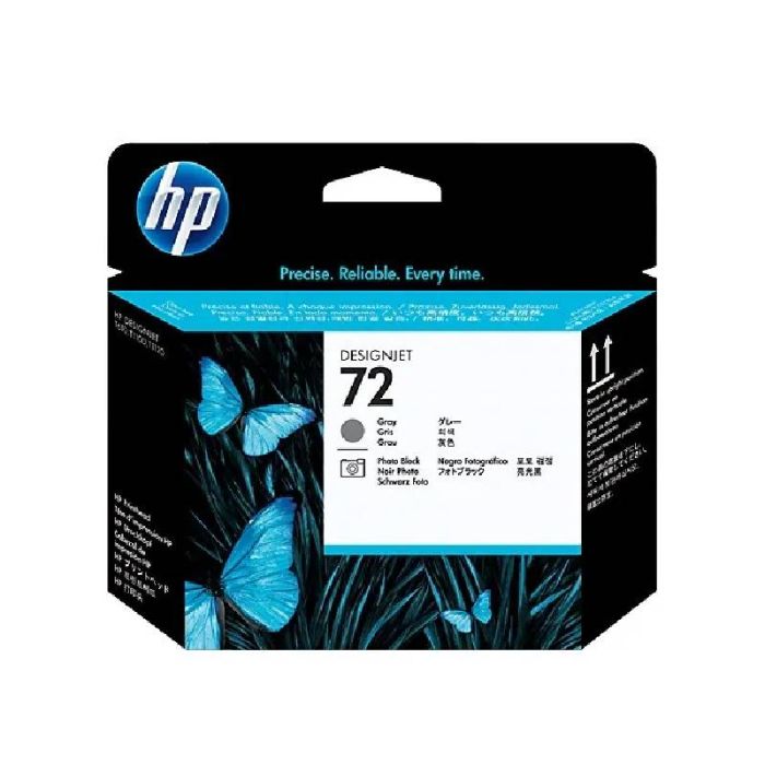 Tête d'impression HP 72 DesignJet grise et photo noire