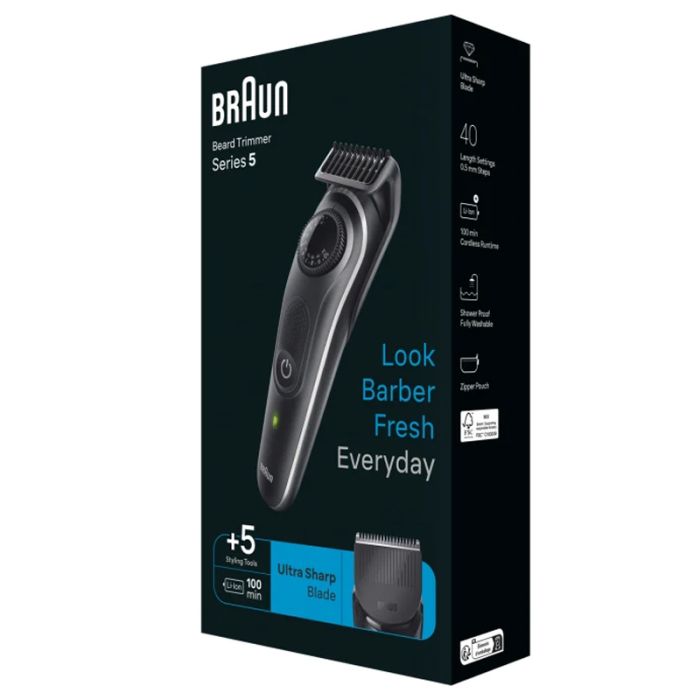 Tondeuse à Barbe 5EN1 BRAUN BT5421 Rechargeable - Noir