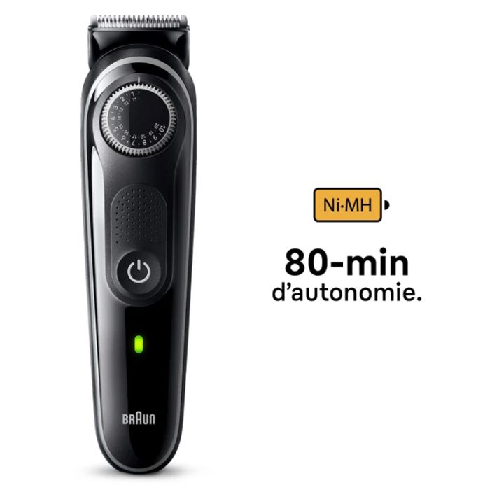 Tondeuse à Barbe Rechargeable BRAUN BT3440 - Noir