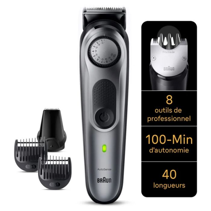 Tondeuse à Barbe Rechargeable BRAUN Series 7 BT7420 - Gris