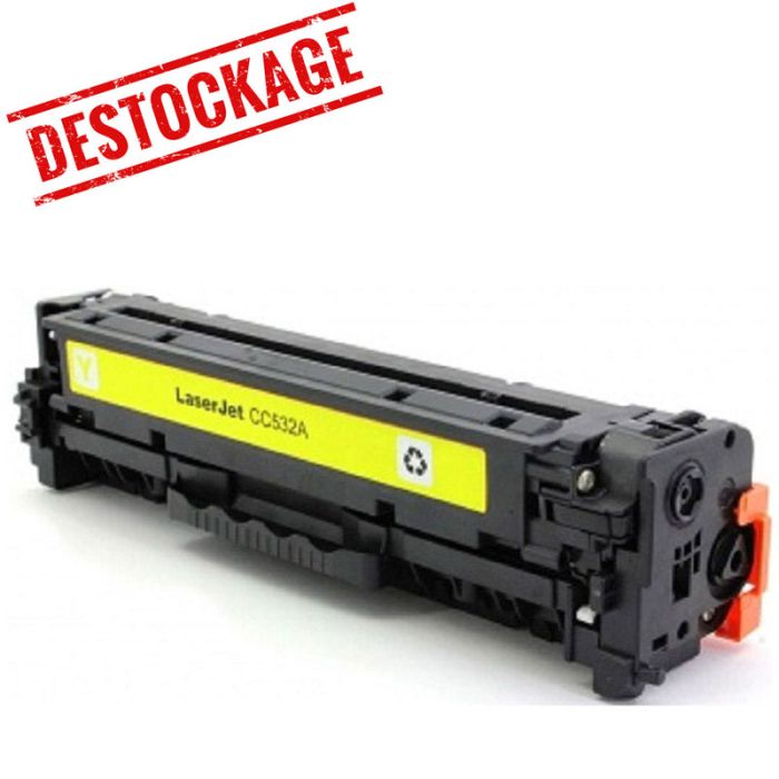 Toner Adaptable Compatible HP CC532A-CE412X- CF382X - Jaune (CC532AA)