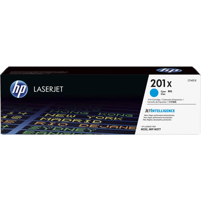 Toner Laser HP ORIGINAL 201X - Cyan (CF401X)