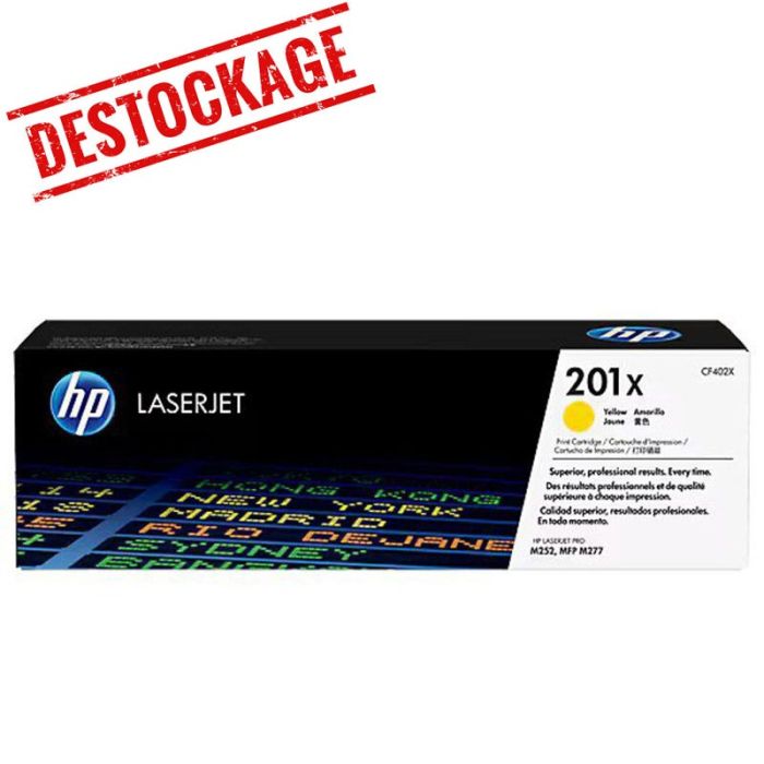 Toner Laser ORIGINAL HP 201X à Haute Capacité - Jaune (CF402X)