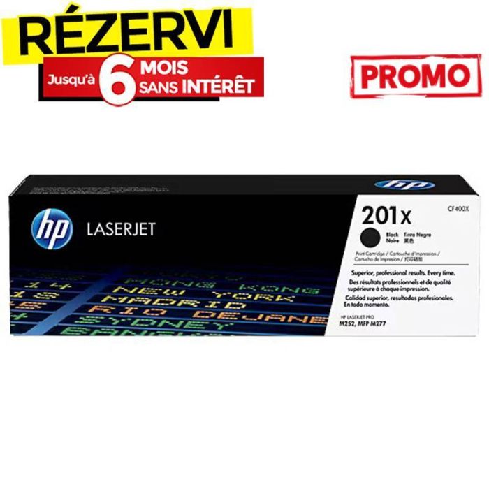 Toner Laser ORIGINAL HP 201X À Haute Capacité - Noir (CF400X)