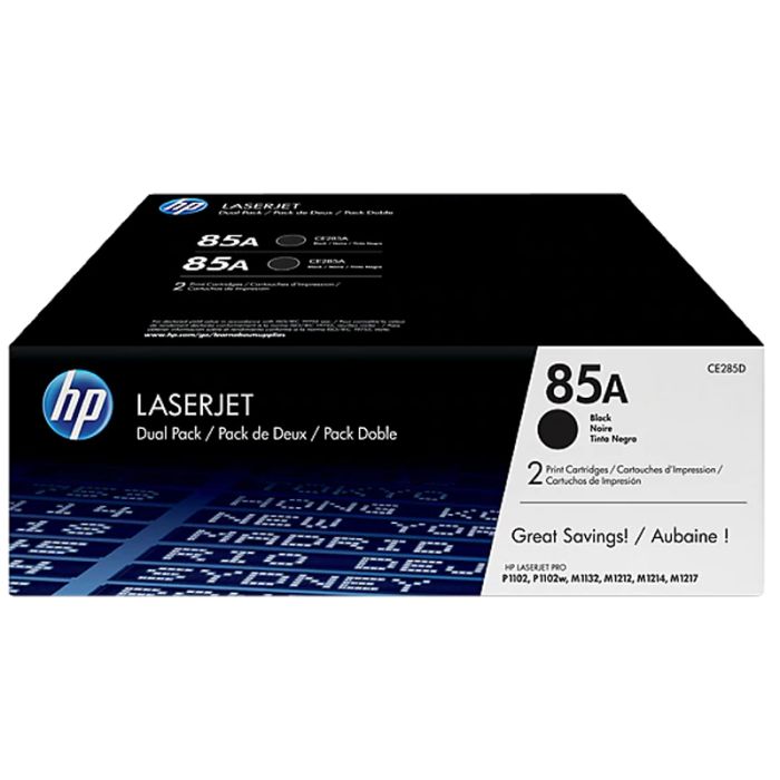 Pack de 2 Toners Original LaserJet HP 85A Noir (CE285AF)