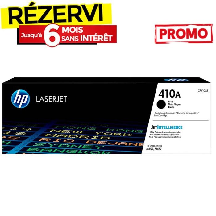 Toner Original HP LaserJet Authentique 410A Noir (CF410A)