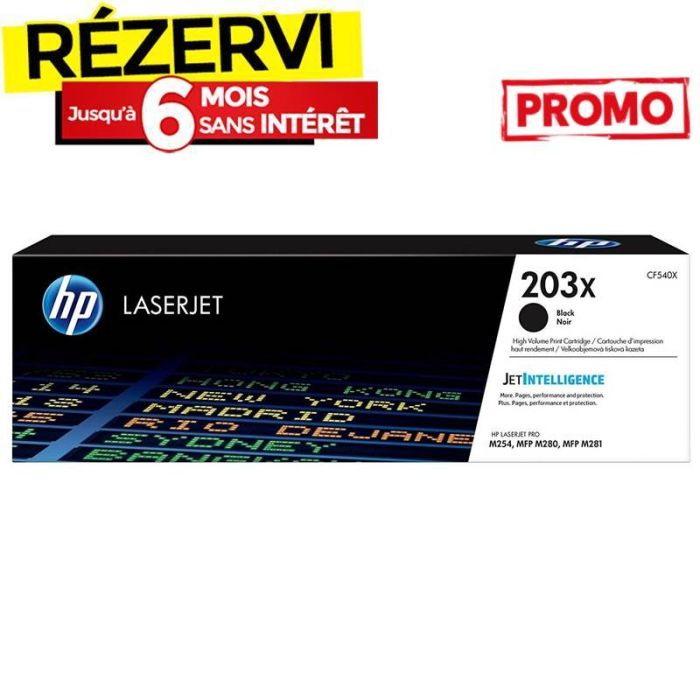 Toner original LaserJet HP 203X - Noir (CF540X)