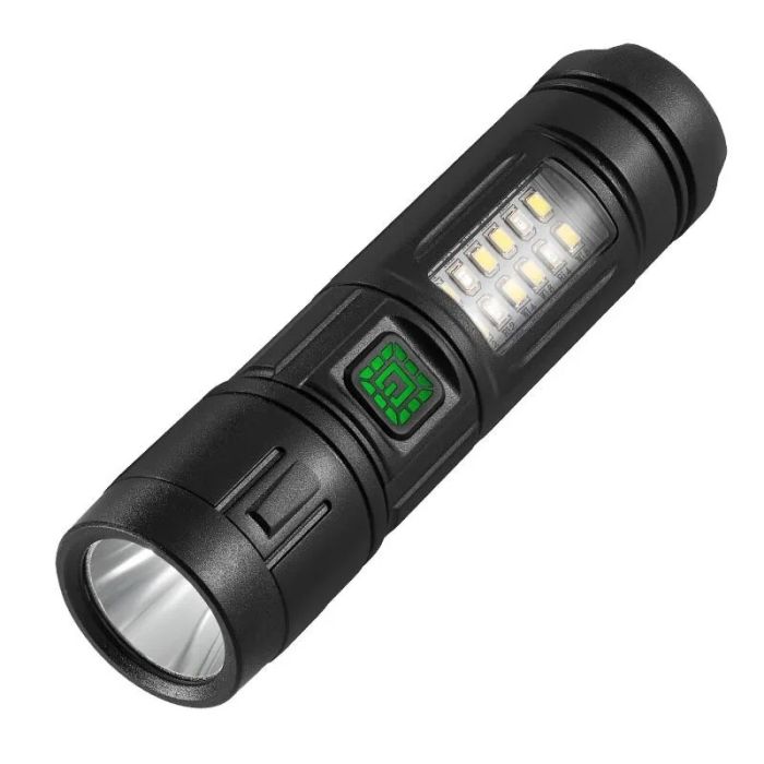 Lampe Torche Rechargeable USB, étanche Et Puissante, Avec LED UV 2 En 1 Tete Rotative A 90 Et 3 Modes Eclairage Reglables Ideale Pour Repara 99190501