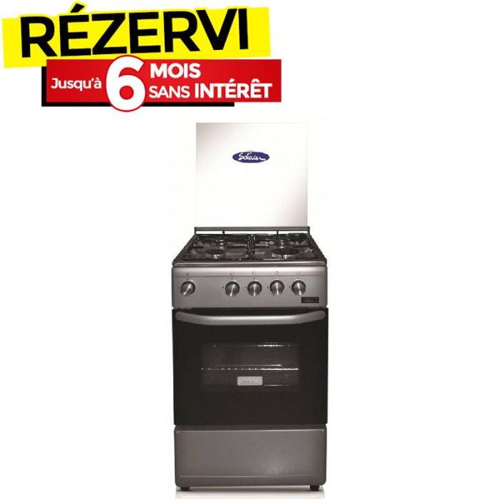 Cuisinière à Gaz SOTACER TGG1005S 50cm 4 Feux - Silver