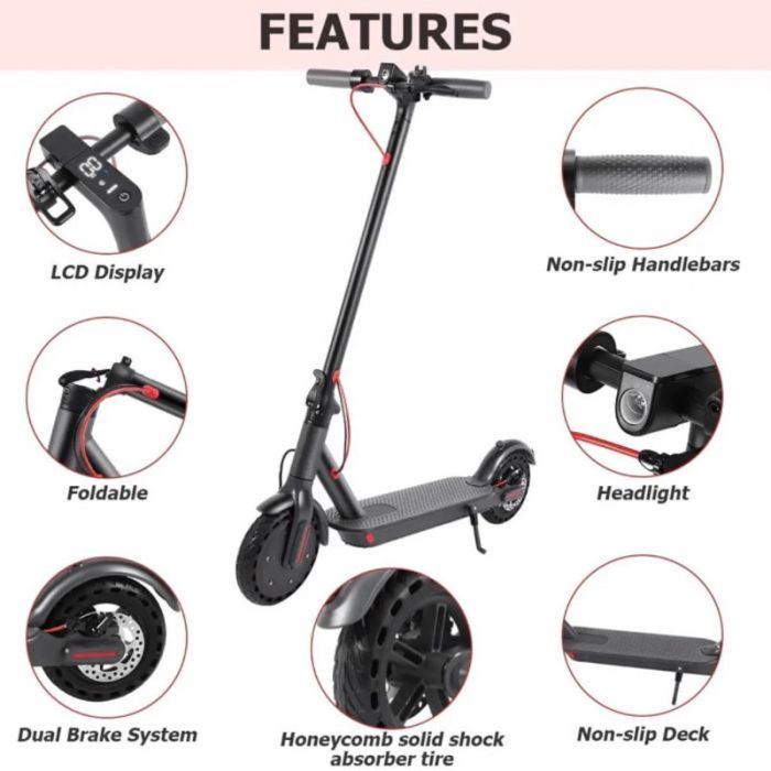 Trottinette Électrique IEZWAY EZ6 350W - Noir