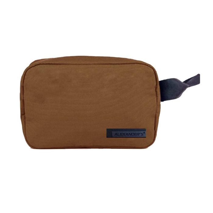 Serge Blanco Trousses De Toilette Trousse De Toilette French Goal Avec Patchs Homme Marron
