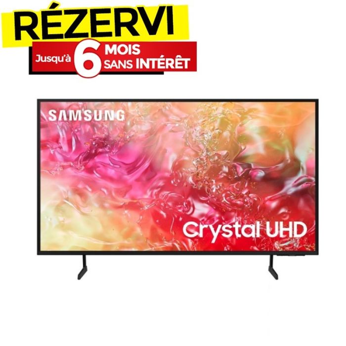 Tv SAMSUNG 65'' Smart DU7000 Crystal Ultra HD 4K 2024 + Récepteur Intégré