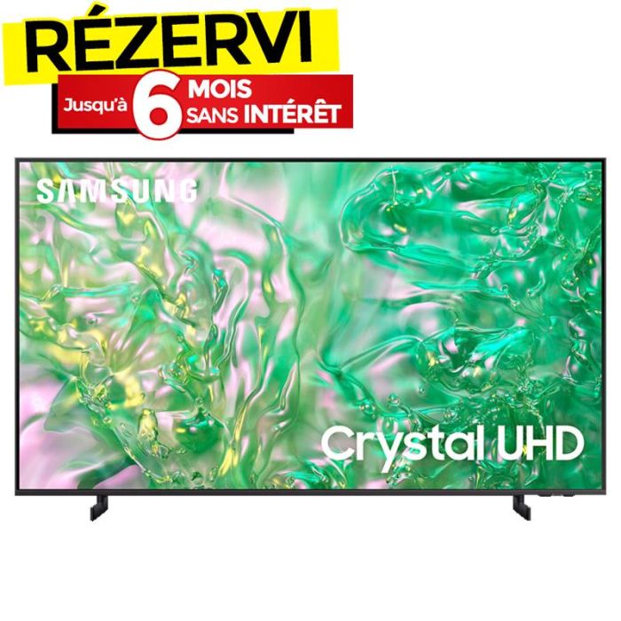 Tv SAMSUNG 85'' Smart DU8000 Crystal Ultra HD 4K 2024 + Récepteur Intégré 