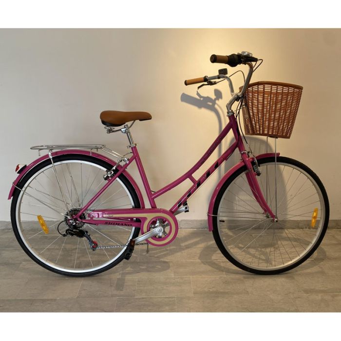 Vélo de Ville RODEO 6026-C6VS Avec Panier Avant - Rose