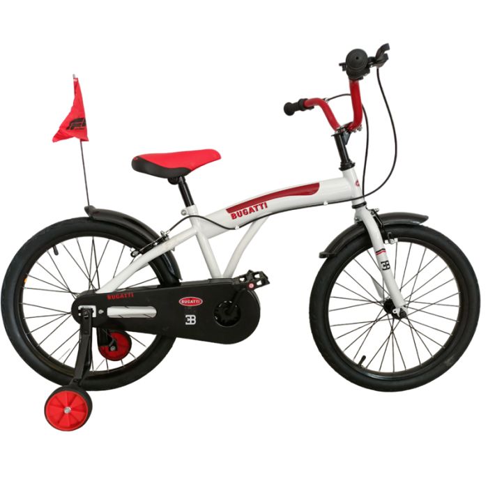 Vélo Enfant RODEO Bugatti Pour Garçon 16'' - Blanc&Rouge