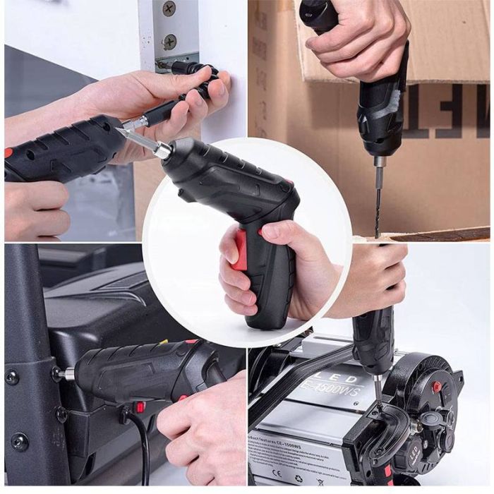 Visseuse Sans Fil 4.2V 47 Pieces - Noir