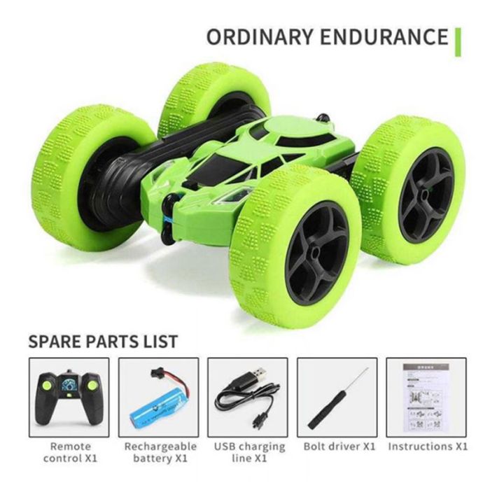 Voiture RC Toys Double Sides 360 degré - Vert