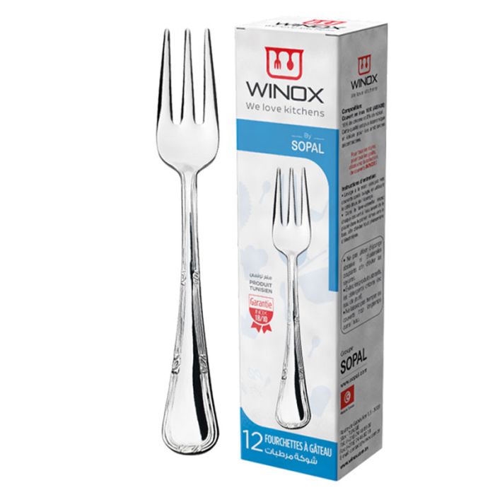 Etui Fourchette à Gâteaux WINOX Série Kenza 12 Pièces - Inox Inoxydable