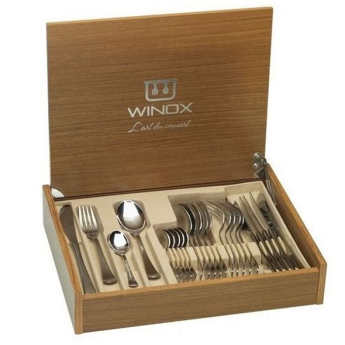 Coffret Couvert En Bois Winox Pi Ces De Table Morjene Inox