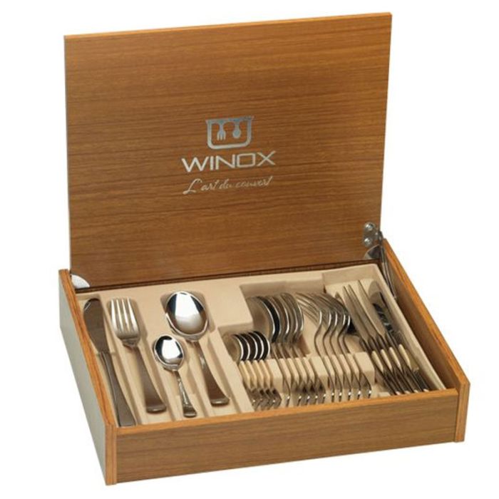 Coffret Couvert En Bois Winox Pi Ces De Table Zephir Inox