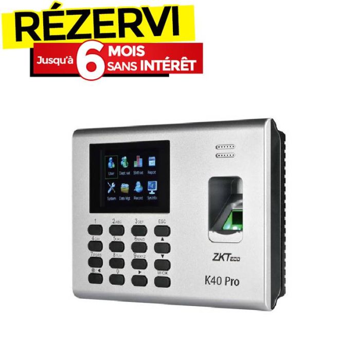 Zkteco Pointeuse À Empreintes Digitales Et Badges Prox.K40pro
