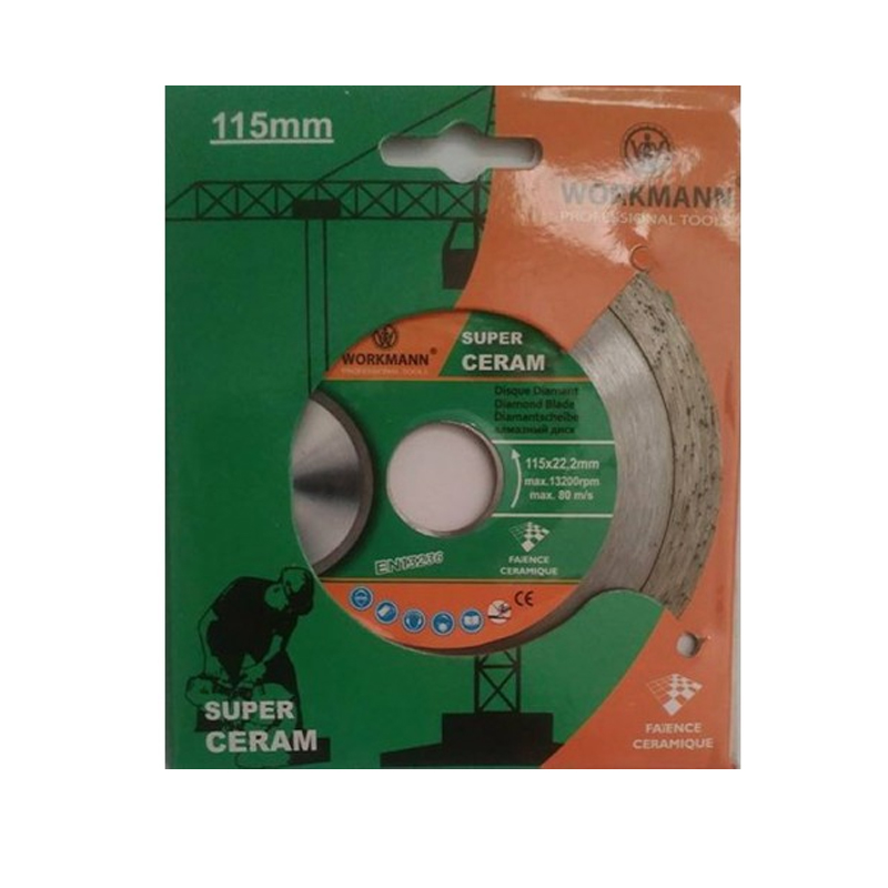 Disque Diamant Céramique WORKMANN DDC115 115 mm x 22,2 mm