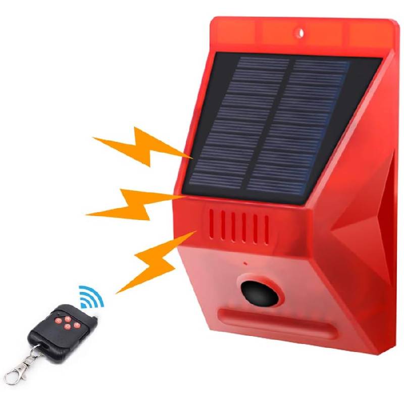 Détecteur de Mouvement Extérieur Solaire Avec Alarme - SM-PROTECTEUR