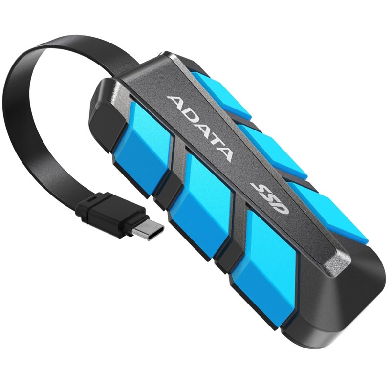 Disque Dur Externe ADATA SC740 500GB SSD USB 3.2 - Noir&bleu