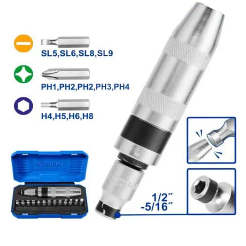 Ensemble de 13 Tournevis à percussion WADFOW