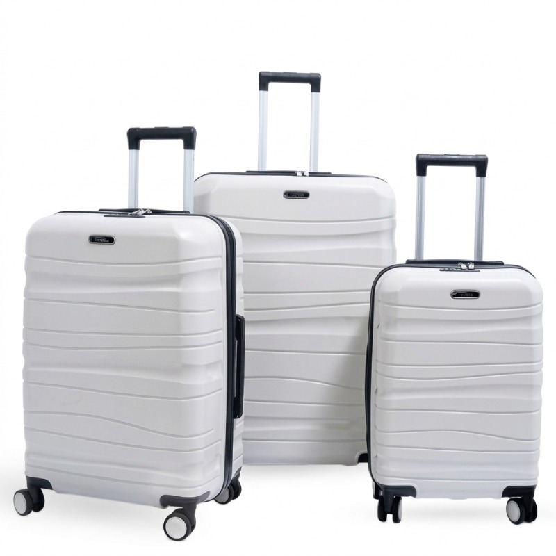 Ensemble de 3 Valises TITOU Incassable Avec Afficheur Pese Bagage - Gris Brillant